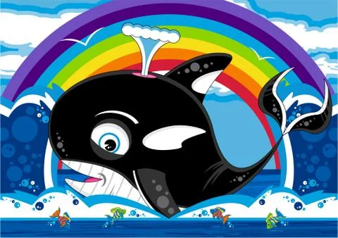 Cartoon Killer Whale Stock Illustration