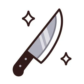 Cartoon kitchen knife drawing Stock Illustration