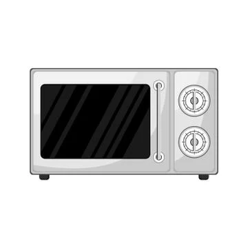 Cartoon kitchen microwave . Vector illustration Stock Illustration