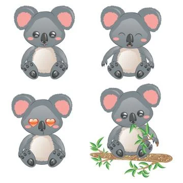 Cartoon koala bear Stock Illustration
