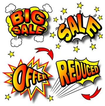 Cartoon labeling Stock-Illustration