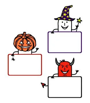 Cartoon labels 4 Stock Illustration