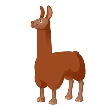 Cartoon Lama Stock Illustration