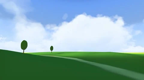 Cartoon landscape creation Stock Footage 57321815