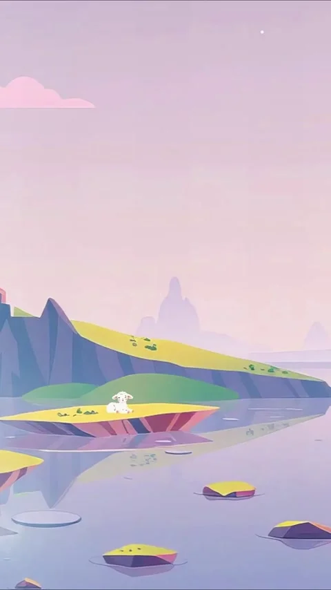 Cartoon Landscape with Crystals Stock Footage 306205433