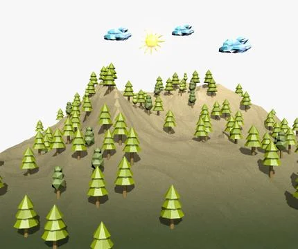 Cartoon landscape Stock Illustration