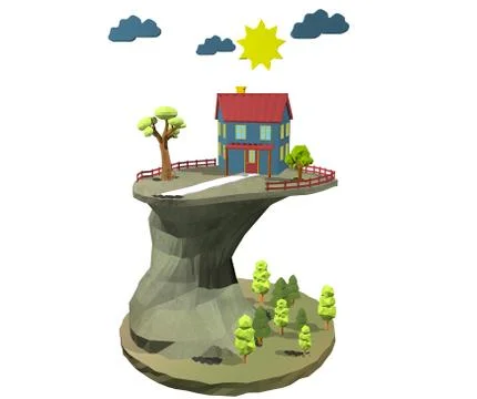 Cartoon landscape Stock Illustration