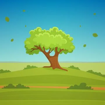 Cartoon Landscape Stock Illustration