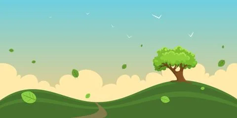 Cartoon Landscape Stock Illustration