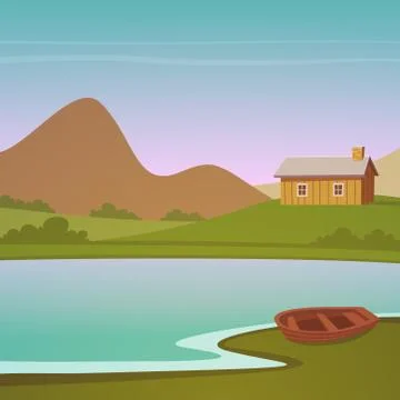 Cartoon Landscape Stock-Illustration