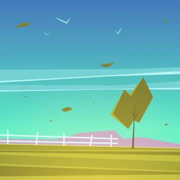 Cartoon Landscape Stock Illustration