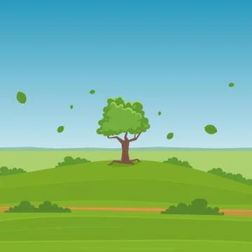 Cartoon Landscape Stock Illustration