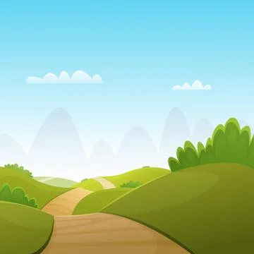Cartoon Landscape Stock-Illustration