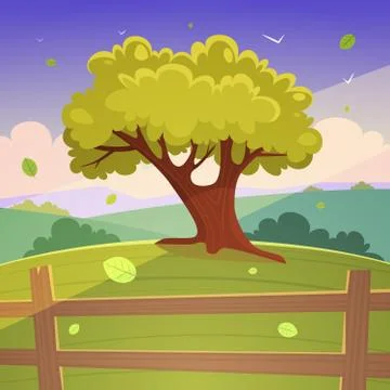 Cartoon Landscape Stock-Illustration