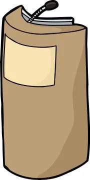 Cartoon lectern Stock Illustration