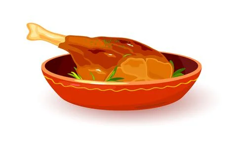 Cartoon leg of lamb Stock Illustration