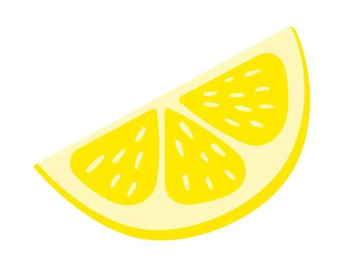 Cartoon lemon slice vector illustration isolated on white background Stock Illustration