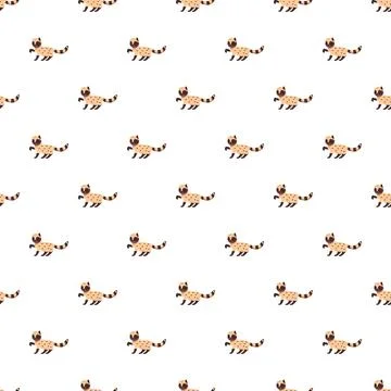 Cartoon lemur seamless pattern tropical forest wildlife 库存插图