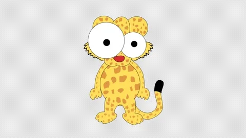 Cartoon Leopard 4k Stock-Footage 140414845