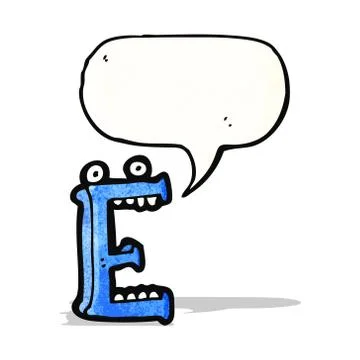 Cartoon letter e Illustrazione stock
