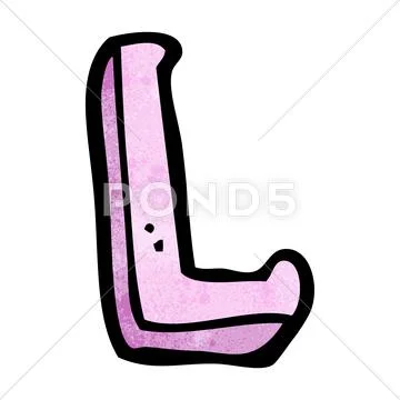 Cartoon letter l Stock Illustration