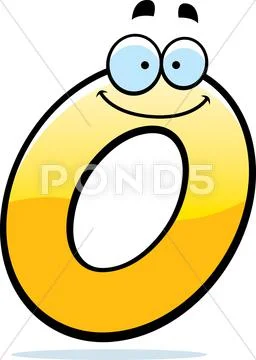 Cartoon letter o Stock Illustration
