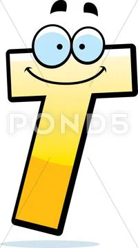Cartoon letter t Stock Illustration
