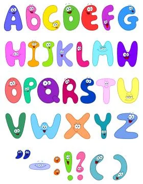 Cartoon letters Stock Illustration