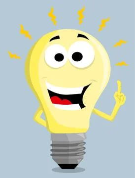 Cartoon light bulb Stock Illustration