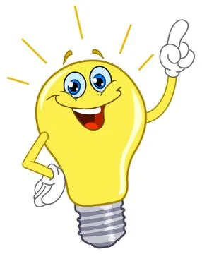 Cartoon light bulb Stock Illustration