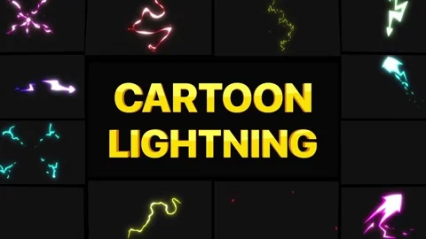After Effects: Cartoon Lightning Elements | After Effects #148472539