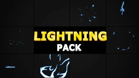 Cartoon Lightning Pack | After Effects Stockmateriaal After Effects