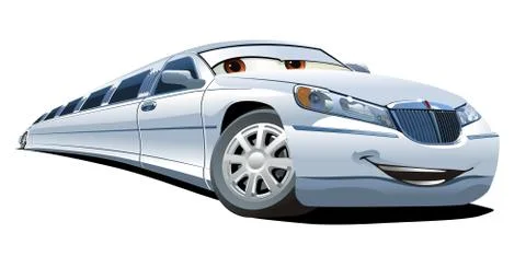Cartoon limousine Stock Illustration