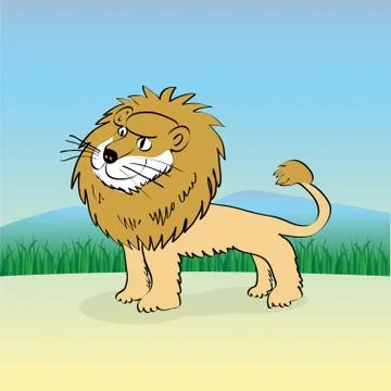 Cartoon lion Stock Illustration