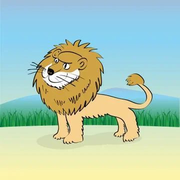 Cartoon lion Stock Illustration