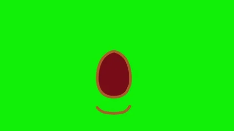 Cartoon Lip Sync On Green Screen Stock Footage 316473050