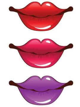 Cartoon lips Иллюстрация