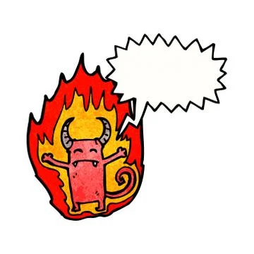 Cartoon little devil 스톡 일러스트