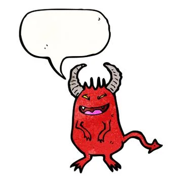 Cartoon little devil Stock Illustration
