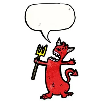Cartoon little devil Illustrazione stock