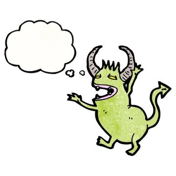 Cartoon little devil Illustrazione stock