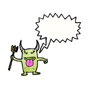 Cartoon little devil Stock Illustration