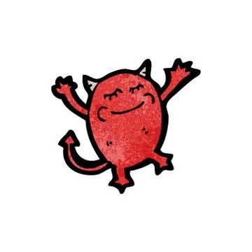 Cartoon little devil 스톡 일러스트