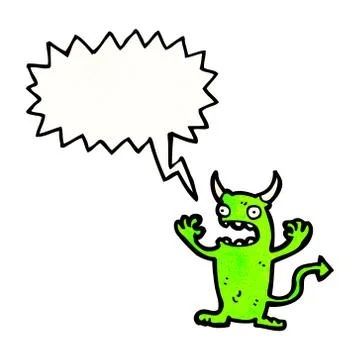 Cartoon little devil Stock Illustration