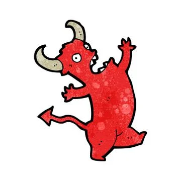 Cartoon little devil 스톡 일러스트