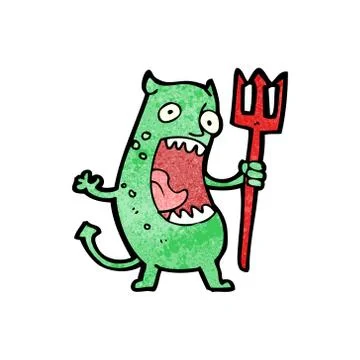 Cartoon little devil 스톡 일러스트