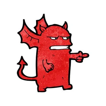Cartoon little devil Stock Illustration