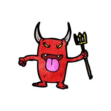 Cartoon little devil 스톡 일러스트