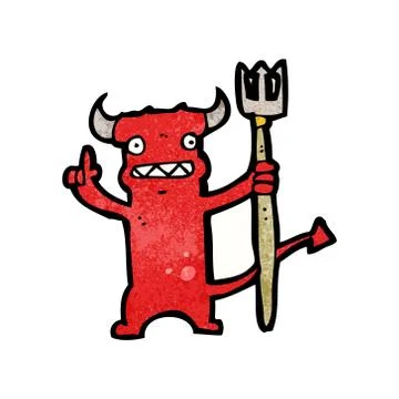 Cartoon little devil Illustrazione stock