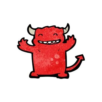 Cartoon little devil 스톡 일러스트
